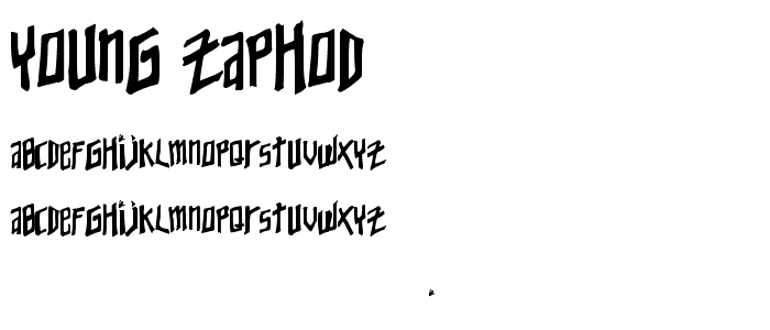 Young Zaphod font